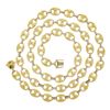 Image 3 : 18K Two Tone Gold 11.6mm Polished Mariner Link Long 36" Statement Chain Necklace