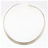 Image 1 : Levin Vintage Sterling Silver Plain Handmade Choker 9.50mm Collar Cuff Necklace