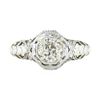 Image 4 : Antique Art Deco 18k Gold GIA 0.94 ctw European Diamond Filigree Engagement Ring