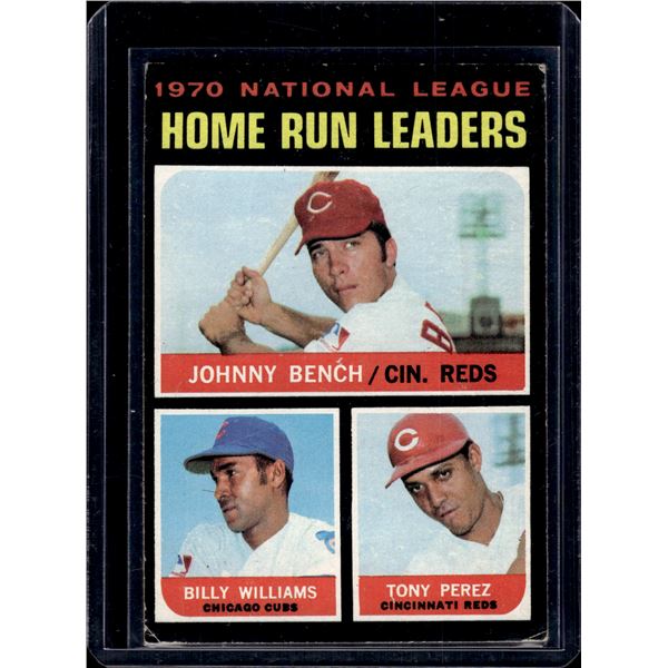 1970 NL HR Leaders Bench, Williams, Perez 1971 Topps #66