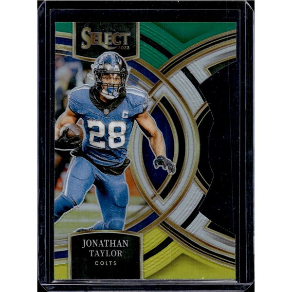 Jonathan Taylor Green/Yellow Prizm Die Cut 2023 Select #127