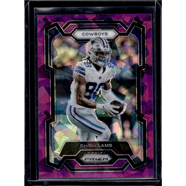 CeeDee Lamb Purple Cracked Ice /225 2023 Prizm #72