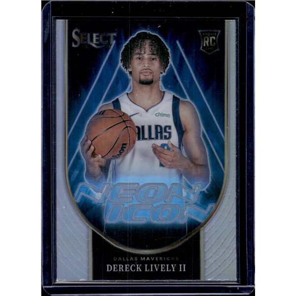 Dereck Lively Neon Icon Silver Prizm RC 2023-24 Select #16