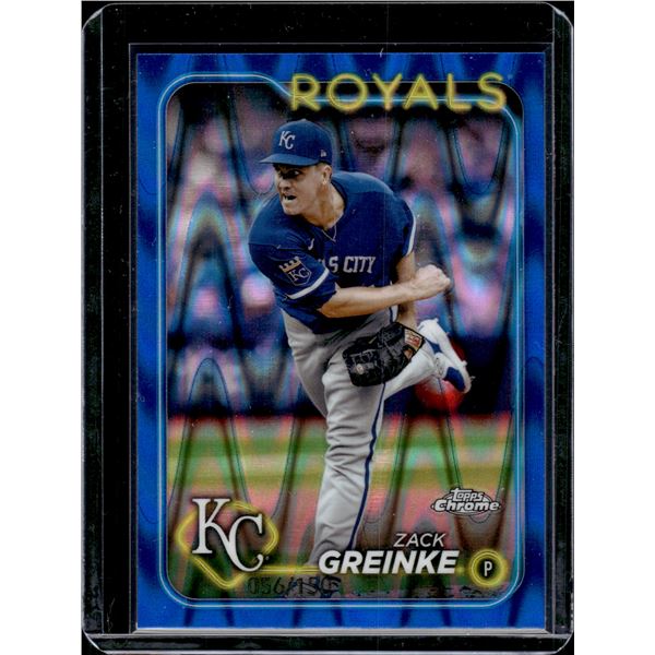 Zack Greinke Blue Raywave Refractor /150 2024 Topps Chrome #202