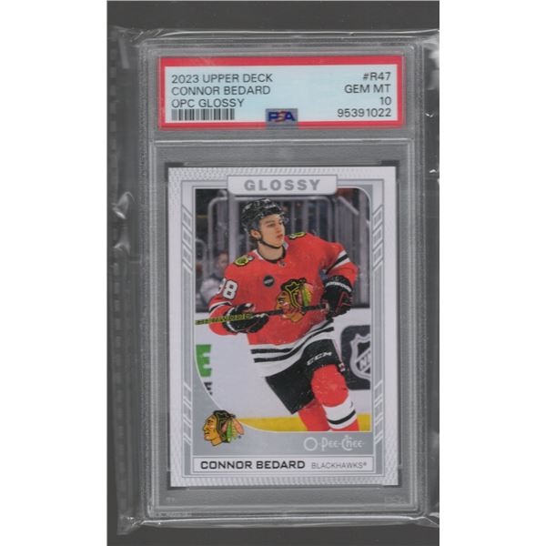Connor Bedard Glossy RC 2023-24 Upper Deck #R47 PSA 10