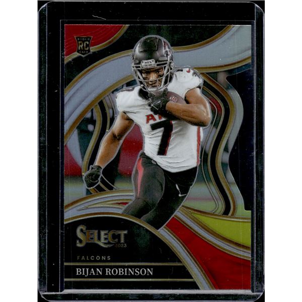 Bijan Robinson Red/Yellow Prizm Club Level Die Cut RC 2023 Select #296