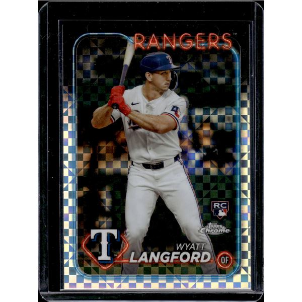 Wyatt Langford Xfractor RC 2024 Topps Chrome #122