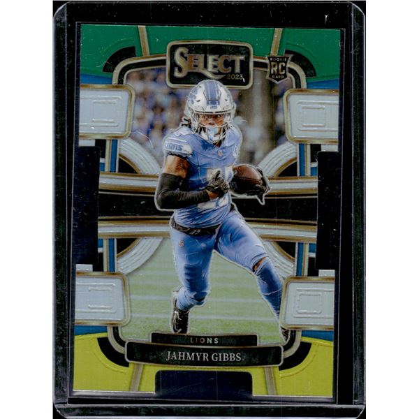 Jahmyr Gibbs Green/Yellow Prizm Die Cut RC 2023 Select #34