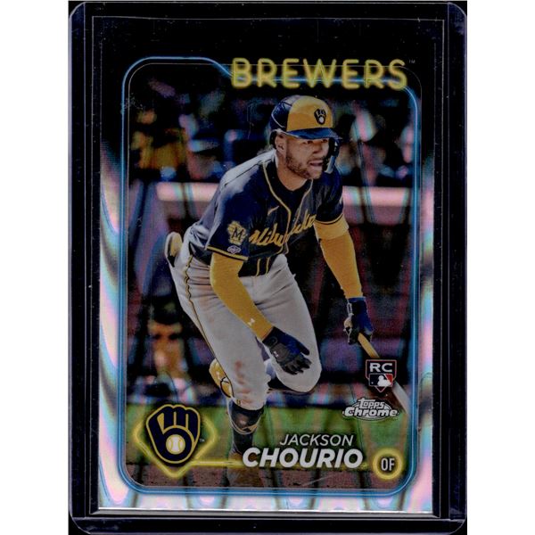 Jackson Chourio Raywave Refractor RC 2024 Topps Chrome #161