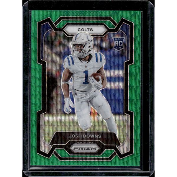 Josh Downs Green Wave Prizm RC 2023 Prizm #345