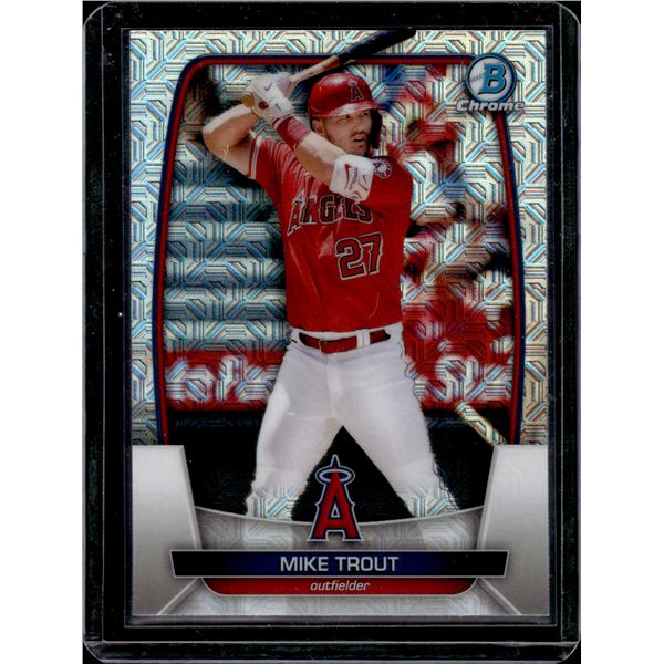 Mike Trout Mega Box Mojo Refracto 2023 Bowman Chrome #89