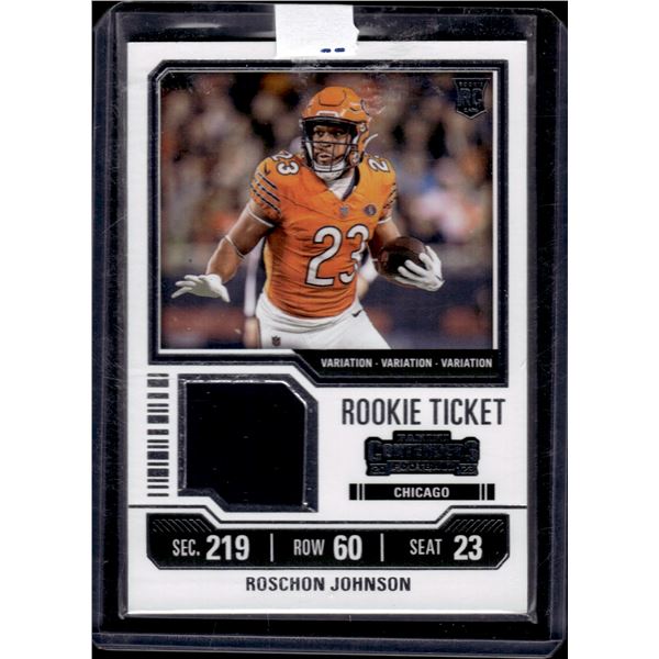 Roschon Johnson Rookie Ticket Variation Patch 2023 Contenders #TS29V