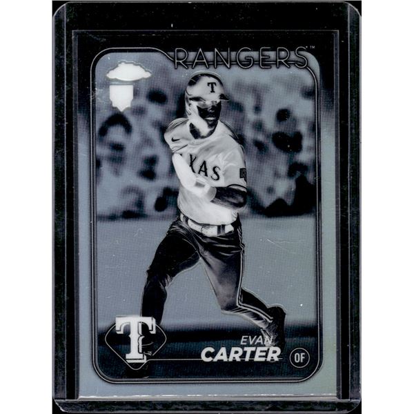 Evan Carter Negative Refractor RC SP 2024 Topps Chrome #136