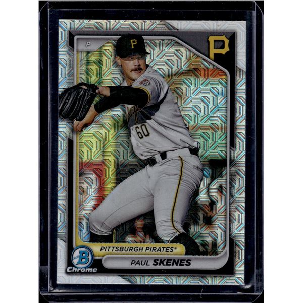 Paul Skenes Mega Box Mojo Refractor 2024 Bowman Chrome #BCP-125