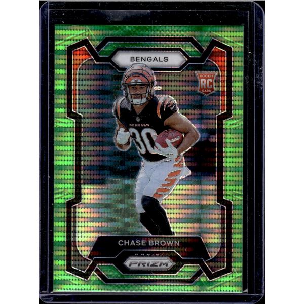 Chase Brown Green Pulsar Prizm RC 2023 Panini Prizm #318