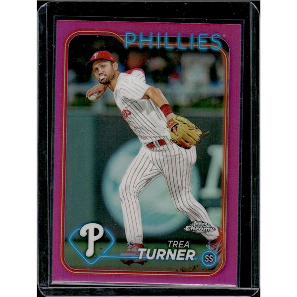 Trea Turner Pink Refractor 2024 Topps Chrome #169