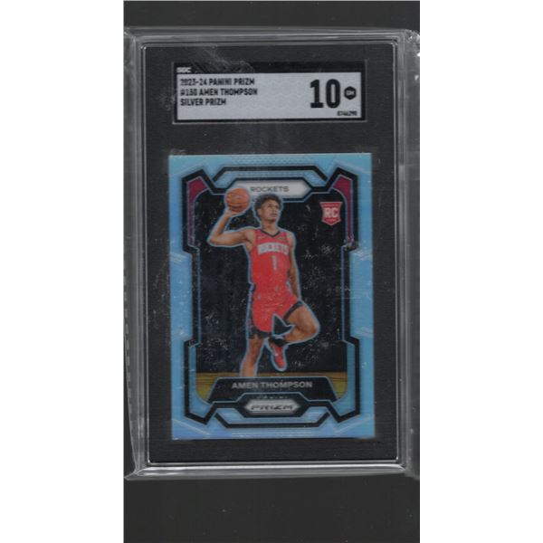 Amen Thompson Silver Prizm RC 2023-24 Prizm #150 SGC 10