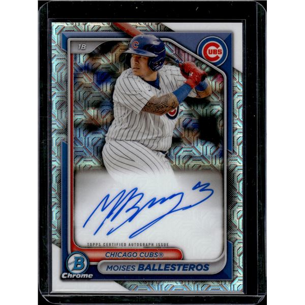 Moises Ballesteros Mega Box Mojo On Card Auto 2024 Bowman Chrome #BMA-MB