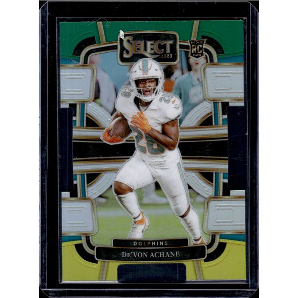 De'Von Achane Green/Yellow Prizm Die Cut RC 2023 Select #63