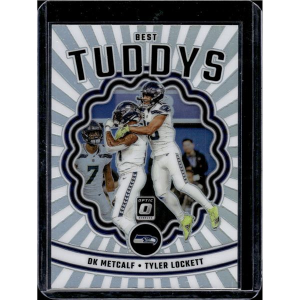 DK Metcalf & Tyler Lockett Best Tuddys Holo Prizm 2023 Optic #BT-DT