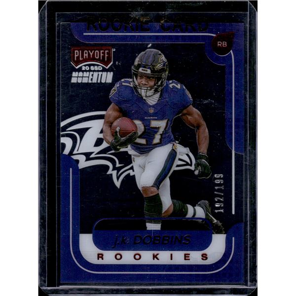 JK Dobbins Red RC /199 2020 Chronicles Playoff #M-6