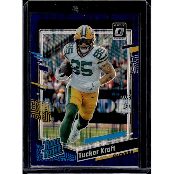 Tucker Kraft Purple Shock Prizm RC 2023 Donruss Optic #243