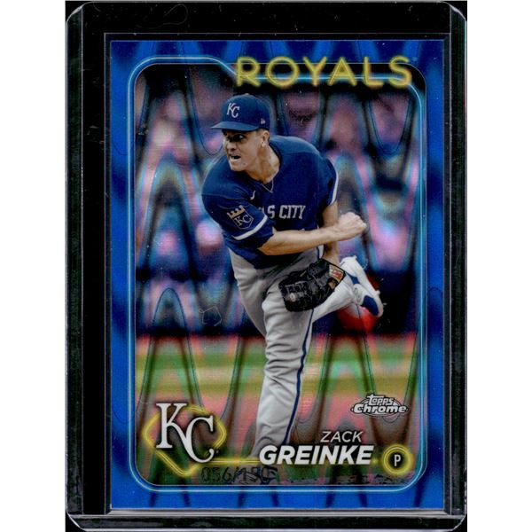 Zack Greinke Blue Raywave Refractor /150 2024 Topps Chrome #202