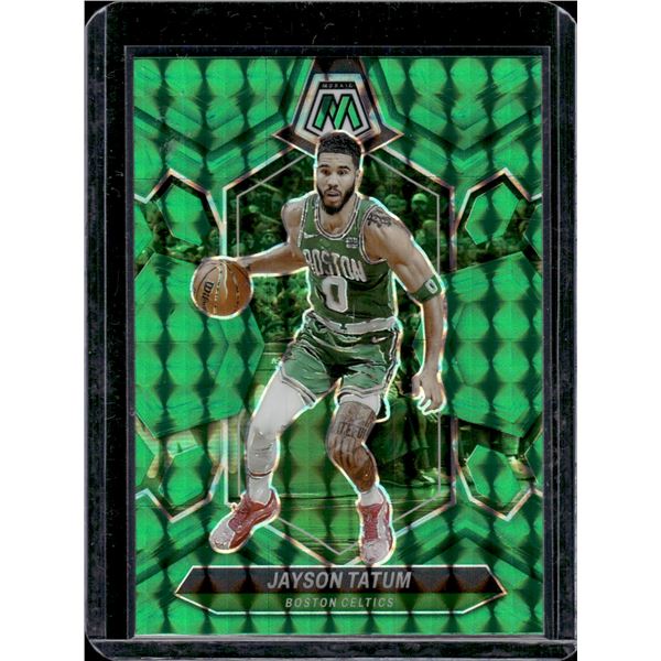 Jayson Tatum Green Mosaic Prizm 2023-24 Mosaic #147