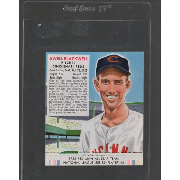 Ewell Blackwell 1952 Red Man Tobacco With Tab