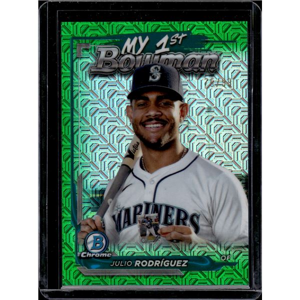 Julio Rodriguez Green Mega Box Mojo My 1st Bowman /99 2024 Bowman Chrome #M1B-28