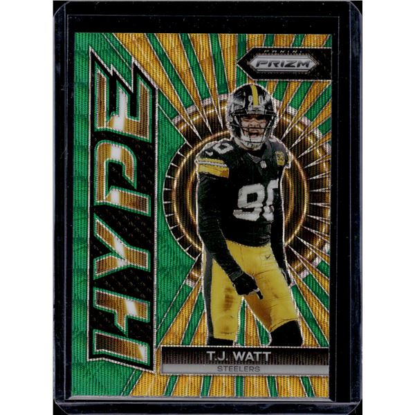 Tj Watt Green Wave Prizm Hype 2023 Panini Prizm #H-14