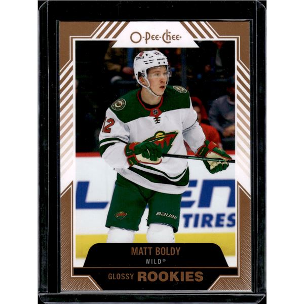 Matt Boldy Glossy Rookies Gold 2022-23 Upper Deck #R-6