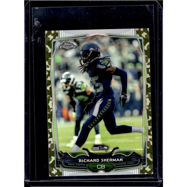 Richard Sherman Mini Camo Refractor /99 2014 Topps Chrome #97