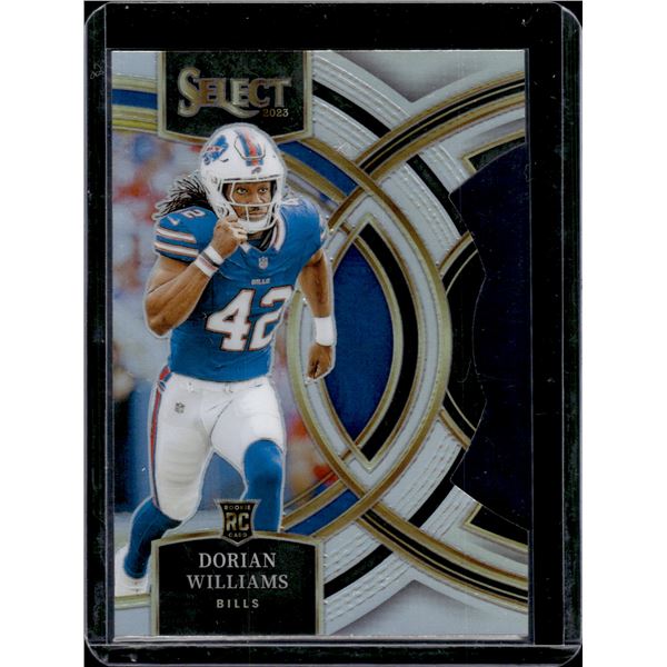 Dorian Williams Silver Prizm Die Cut RC 2023 Panini Select #110