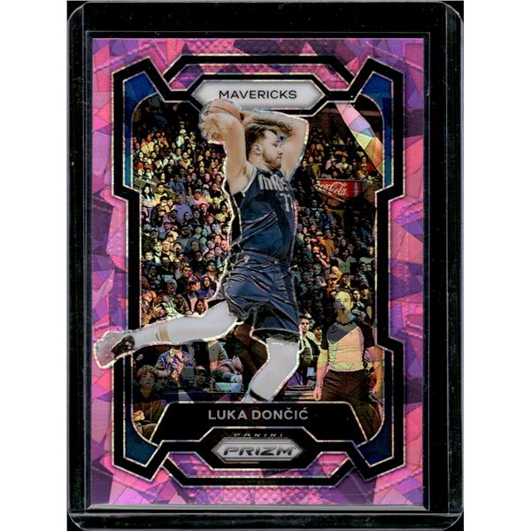 Luka Doncic Pink Cracked Ice 2023-24 Panini Prizm #110