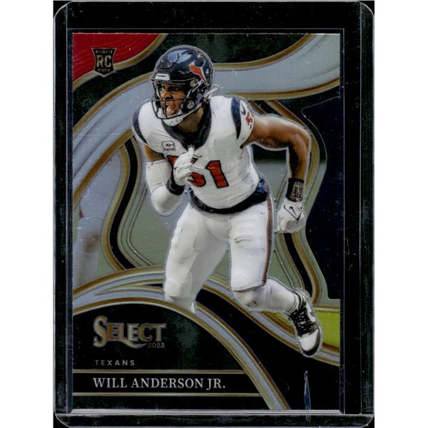 Will Anderson Jr. Red/Yellow Prizm Club Level Die Cut RC 2023 Select #207