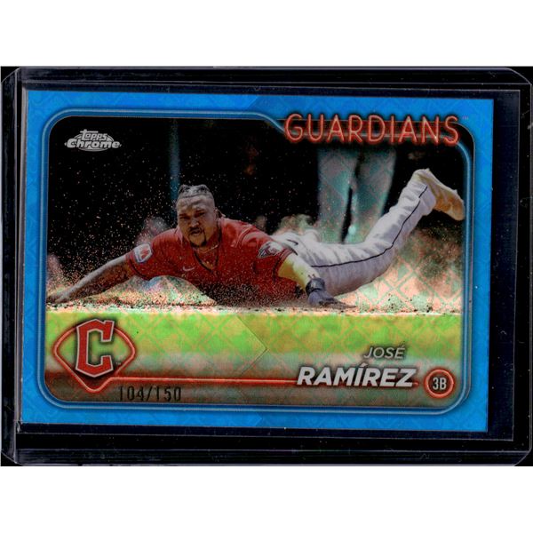 Jose Ramirez Blue Logofractor /150 2024 Topps Chrome #173