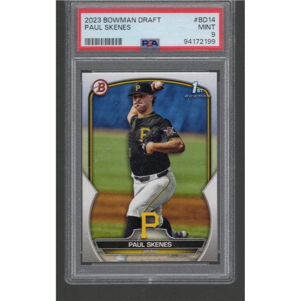 Paul Skenes 1st Bowman 2023 Bowman Draft #BD-14 PSA 9