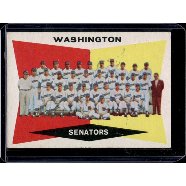 Washington Senators Team Card 1960 Topps #43