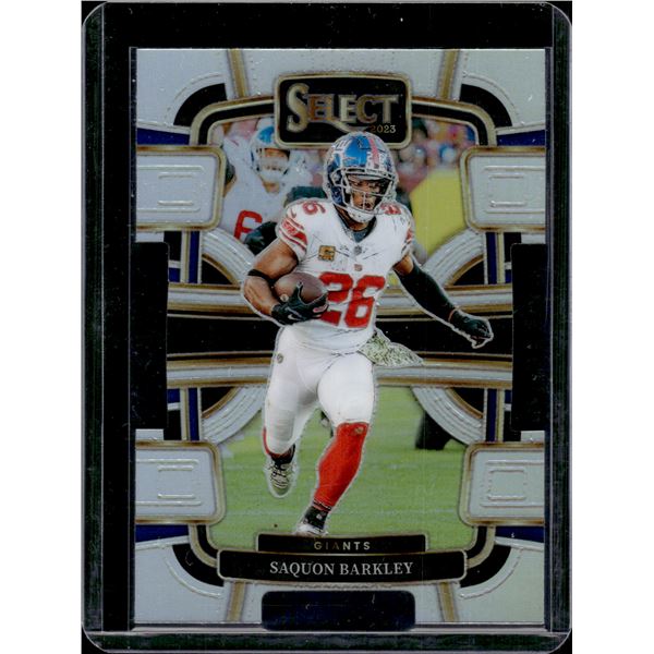 Saquon Barkley Silver Prizm Die Cut 2023 Panini Select #75