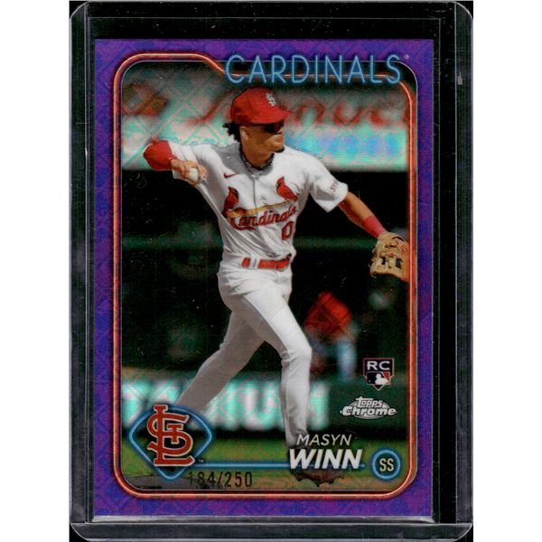 Masyn Winn Purple Logofractor RC /250 2024 Topps Chrome #189