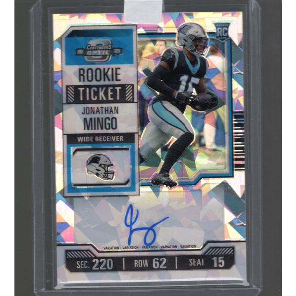 Jonathan Mingo Cracked Ice Rookie Ticket Auto /22 2023 Contenders Optic #119