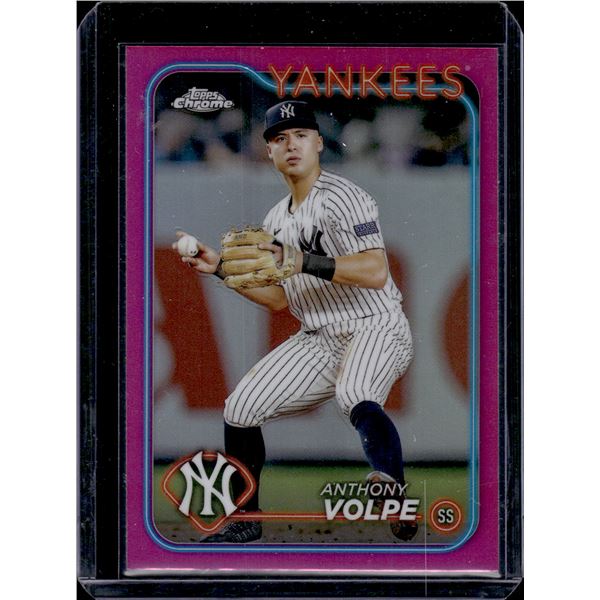 Anthony Volpe Pink Refractor 2024 Topps Chrome #236