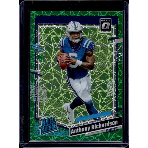 Anthony Richardson Green Velocity Prizm RC 2023 Donruss Optic #247