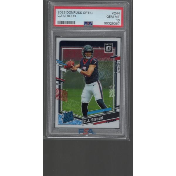 Cj Stroud RC 2023 Donruss Optic #244 PSA 10