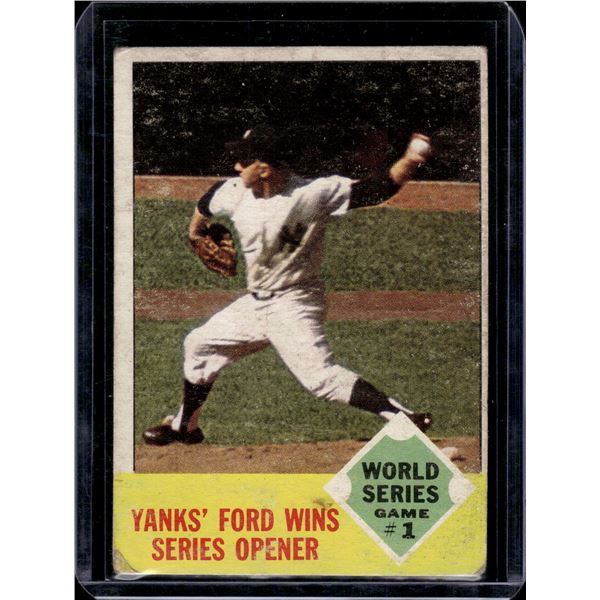 Yanks' Ford Wins Series Opener 1963 Topps #142