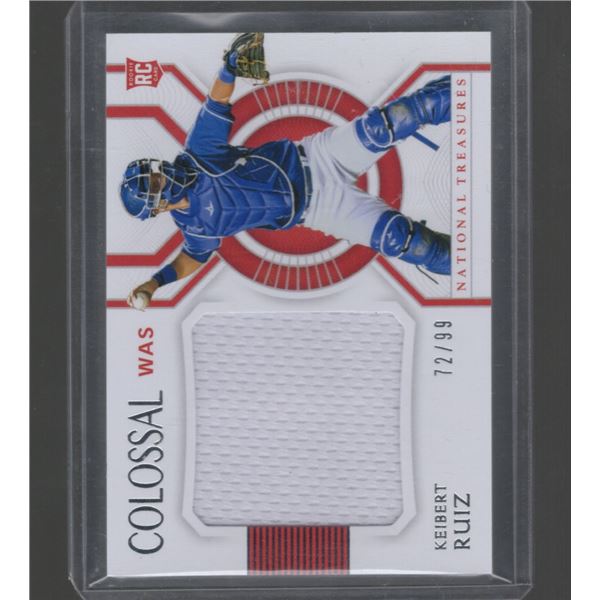 Keibert Ruiz Player-Worn Rookie Patch 72/99 2021 National Treasures #CM-KR