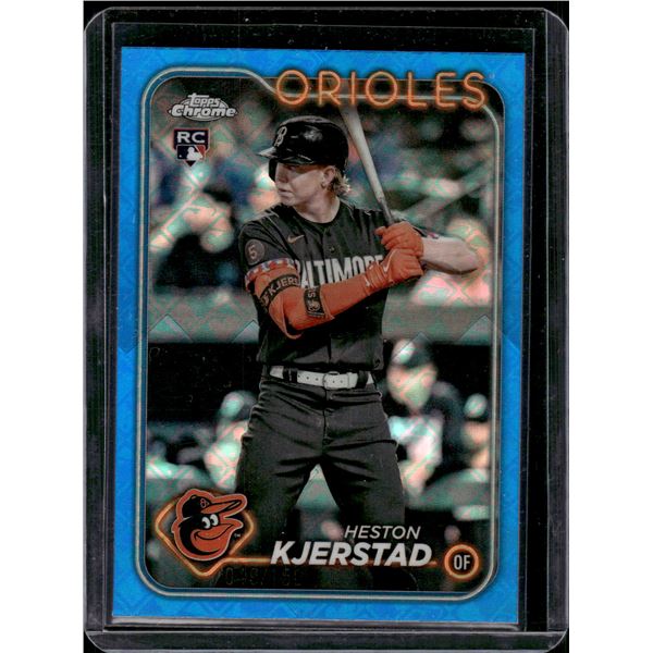 Heston Kjerstad Blue Logofractor RC /150 2024 Topps Chrome #142