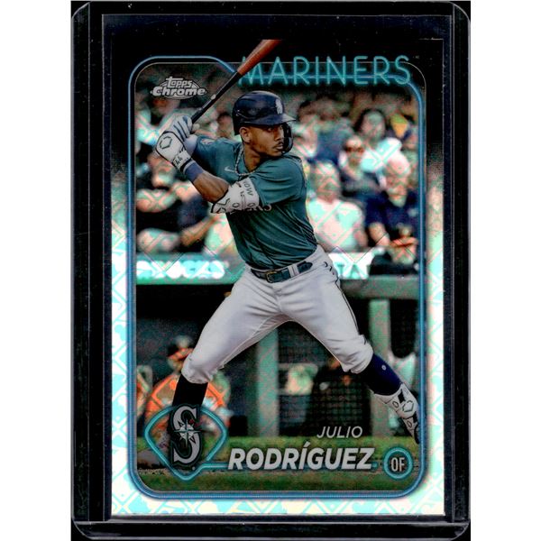 Julio Rodriguez Logofractor 2024 Topps Chrome #300