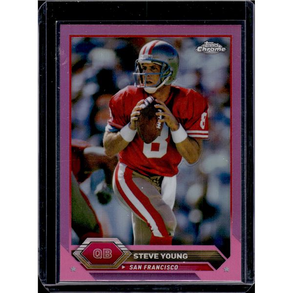 Steve Young Topps Chrome Pink Refractor 2023 Topps Composite #49